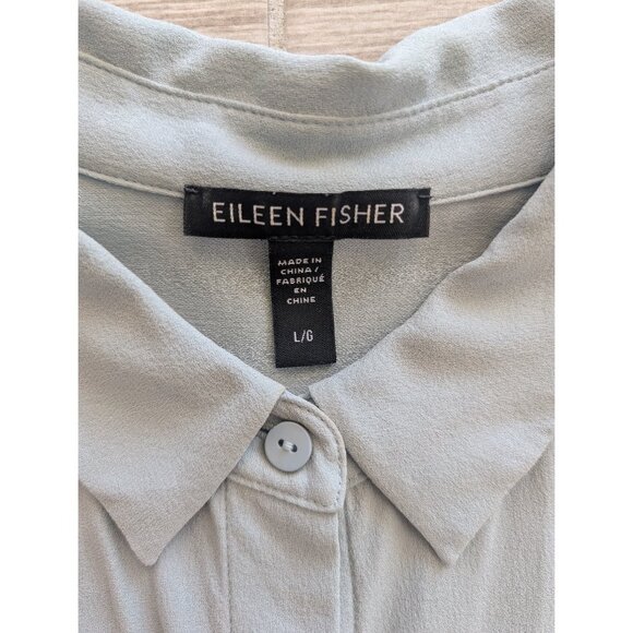 Eileen Fisher Silk Womens Top - Light Green - Picture 2 of 4